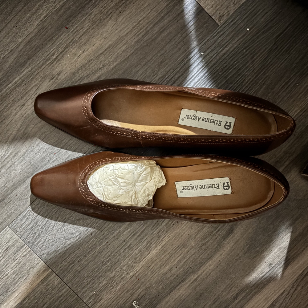 Etienne Aigner Women's Brown Leather Shoes